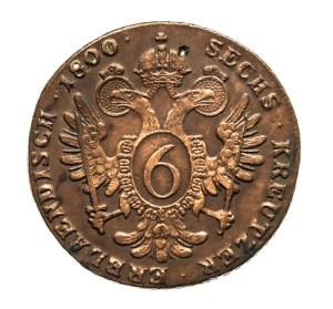 Austria, Francis II, 6 krajcars 1800 S, Smolnik