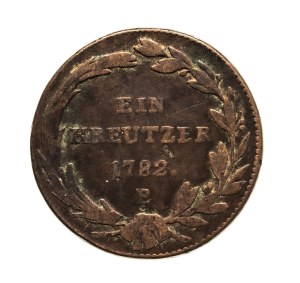 Austria, Joseph II, 1krajcar 1782 B, Kremnica