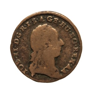 Austria, Józef II 1/2 Krajcara 1790 F, Hall