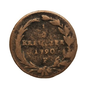 Austria, Józef II 1/2 Krajcara 1790 F, Hall