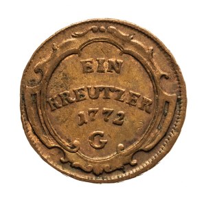 Austria, Maria Theresa, 1 krajcar 1772 G, Günzburg