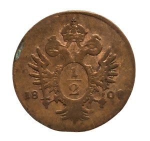 Austria, Francis II, 1/2 krajcar 1800 A, Vienna