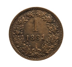 Austria, Franz Joseph I, 1 krajcar 1881, Vienna