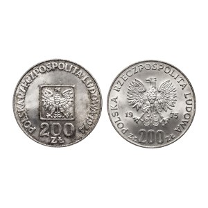 Polska, PRL, 200 zł - zestaw 2 sztuk, Mapa, Zwycięstwo nad faszyzmem