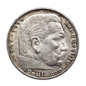 Niemcy, Trzecia Rzesza, 5 marek 1936 A, Hindenburg.