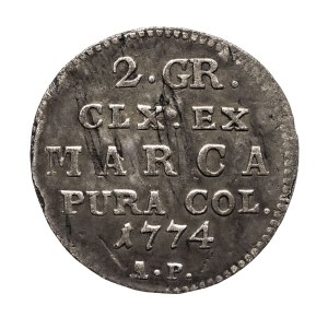 Poland, Stanislaw August Poniatowski, 2 groszy (half zloty) 1774 AP, Warsaw