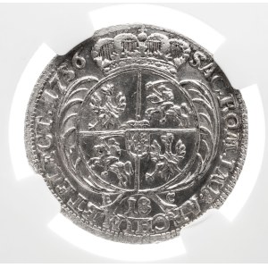 Polska, August III Sas, ort 1756 EC, Lipsk - masywne popiersie