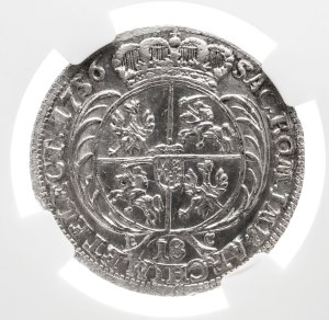 Poland, August III Sas, ort 1756 EC, Leipzig - massive bust