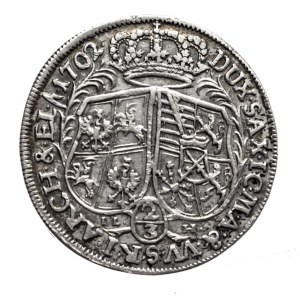 Polska, August II Mocny, 2/3 talara (gulden) 1702 ILH, Drezno