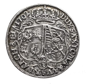 Poland, August II the Strong, 2/3 thaler (guilder) 1702 ILH, Dresden