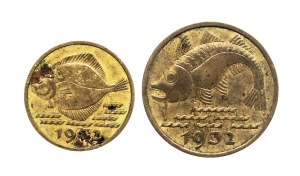 Free City of Danzig, set: 5 and 10 fenig 1932