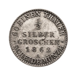 Germany, Prussia, Wilhelm I, 1/2 silver penny 1862 A, Berlin