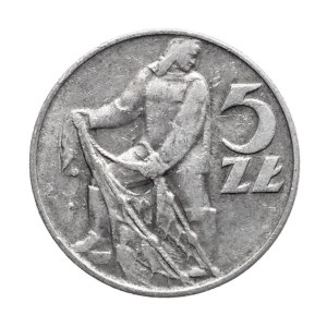 Poland, PRL, 5 zloty 1971, Rybak, Warsaw
