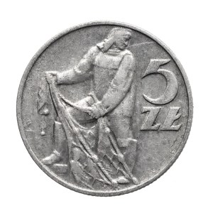 Polska, PRL, 5 złotych 1971, Rybak, Warszawa