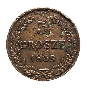 Królestwo Polskie, Mikołaj I, 3 grosze 1839, Warszawa