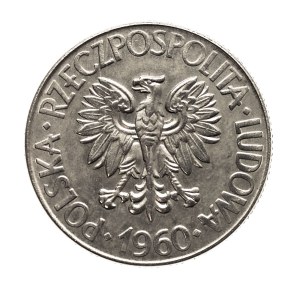Poland, People's Republic of Poland, 10 gold 1960,Kosciuszko - head, NIKIEL sample.
