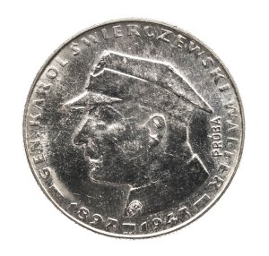 Poland, People's Republic of Poland, 10 gold 1967, Świerczewski - in cap - nickel sample