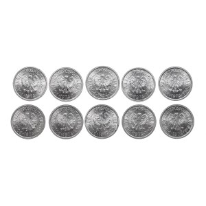 Polska, PRL, zestaw 10 groszy 1974, 10 sztuk