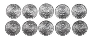 Poland, communist Poland, set of 10 pennies 1974, 10 pieces