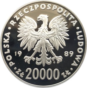 Poland, communist Poland, 20000 gold 1989, XIV World Cup - Italy 1990 - ball