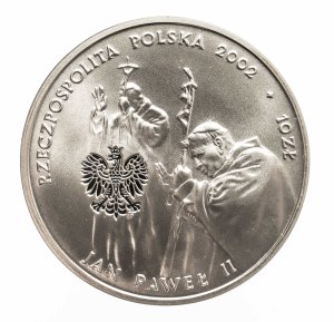 Poland, the Republic since 1989, 10 PLN 2002 John Paul II - Pontifex Maximus add.