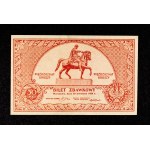 Poland, Second Republic, Zdawkowy Ticket of 50 pennies, 28.04.1924.