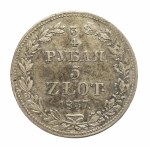 Kingdom of Poland, 3/4 ruble - 5 zlotys 1837, Warsaw