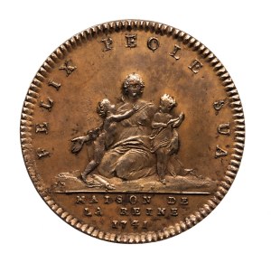 Maria Leszczyńska, królowa Francji, żeton 1741