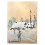 Adam SETKOWICZ (1875-1945) Winter rural landscape.