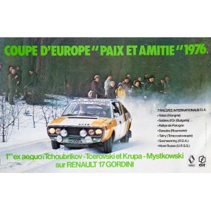 Coupe d'Europe  Paix et Amitie, 1976