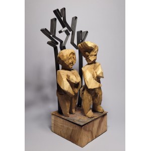 Zbigniew Bury, Adam and Eve (Unique, height 66 cm)