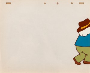 Julitta KARWOWSKA-WNUCZAK (ur. 1935), Dziadek - Folia animacyjna do bajki Przygody Kota Filemona, lata 1970-te - zestaw dwóch prac