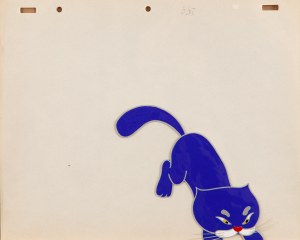 Julitta KARWOWSKA-WNUCZAK (ur. 1935), Kot Bonifacy - Folia animacyjna do bajki Przygody Kota Filemona, lata 1970-te - zestaw 5 prac