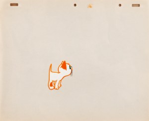 Julitta KARWOWSKA-WNUCZAK (ur. 1935), Kot Filemon - Folia animacyjna do bajki Przygody Kota Filemona, lata 1970-te, zestaw 3 prac
