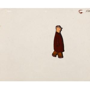 Artist unspecified, Polish (20th century), Man in a coat - Animation film for unspecified fairy tale