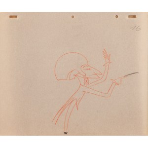 Artist unspecified, Polish (20th century), Conductor - preparatory drawing for unspecified animation - set of 3 works