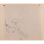 Artysta nieokreślony, polski (XX wiek), Dyrygent - rysunek przygotowawczy do nieokreślonej animacji - zestaw 3 prac