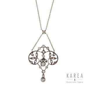 Diamond necklace, 19th/20th century.