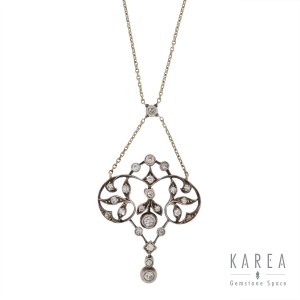 Diamond necklace, 19th/20th century.
