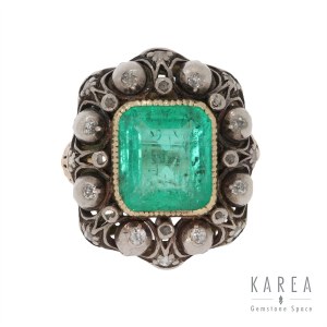 Prsten se smaragdem, počátek 19. století.