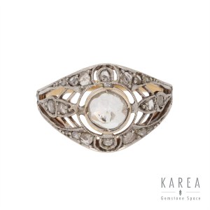 Diamond rosette ring, 1920s.