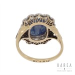 Ring with sapphire and diamonds, Warsaw, 1921-1931.