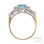 Ring with aquamarine, contemporary