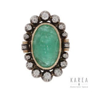 Ring with emerald, early 19th century.