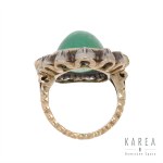 Ring with emerald, early 19th century.