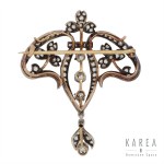 Brooch-pendant with diamonds, 19th/20th century, Art Nouveau