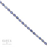 Tennis bracelet decorated with sapphires, 20th century.
