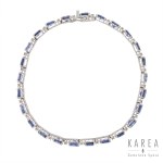 Tennis bracelet decorated with sapphires, 20th century.