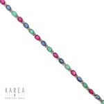 Tennis bracelet with gemstones, contemporary