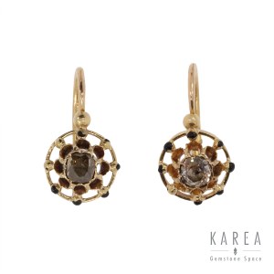 Diamond earrings, France, con. XIX c.